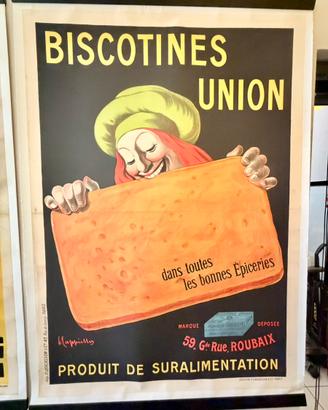 Manifesto Pubblicitario Cappiello Biscotines Union