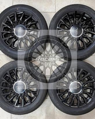Cerchi 15 neri e pneumatici originali Fiat 500