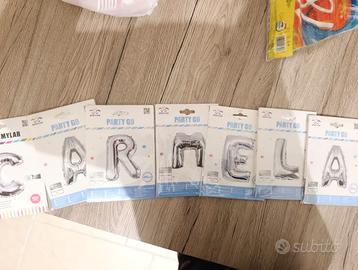 lettere gonfiabili C-A-R-M-E-L-A