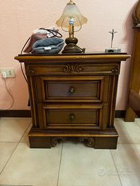 Set comodini+ giro letto in legno massello