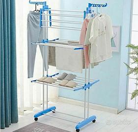 Appendi abiti verticale con ruote