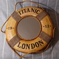 Specchio vintage salvagente Titanic

Legno 