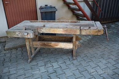 BANCO DA FALEGNAME ANTICO CON MORSE