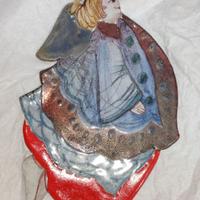 Ceramica Raku Silvana Chiaudani - Angelo 25 cm