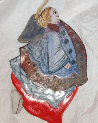 Ceramica Raku Silvana Chiaudani - Angelo 25 cm