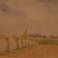 Quadro 'Doppio filare di gelsi' di Fulvio Comi