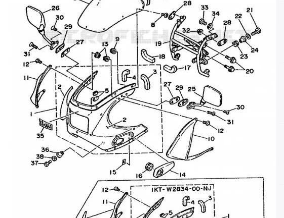 Specchio Dx Yamaha TZR250 2HW262900000