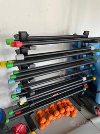 Pesi sbarre Fitness con RACK
