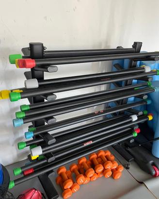 Pesi sbarre Fitness con RACK