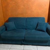 Divano letto matrimoniale con pouf contenitore