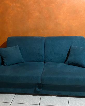 Divano letto matrimoniale con pouf contenitore
