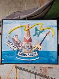 insegna vintage luminosa birra sans souci