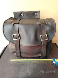 borsa moto in cuoio 