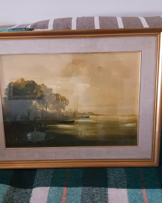 Quadro 'Barche Ormeggiate' autore Sauro Raugi