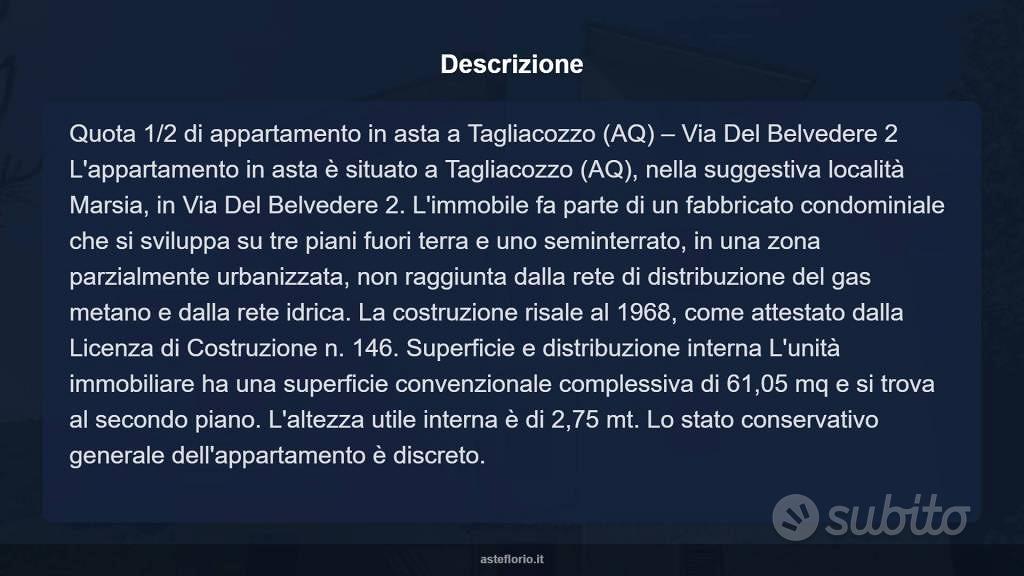 Appartamento – Tagliacozzo - Vista 5