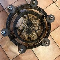 Lampadario in ferro battuto