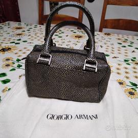 bauletto in pelle Giorgio Armani 
