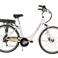 Bici elettrica, bianca