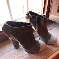 Stivaletti Benetton tacco alto grigio 