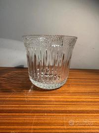 Secchiello Ghiaccio Vintage in Vetro Lavorato