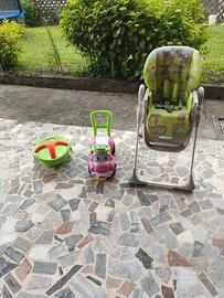 triciclo,seggiolone,sedia altalena,auto ,