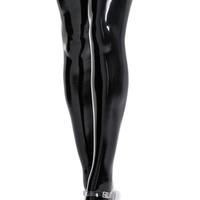 Calze autoreggenti  vernice effetto wetlook