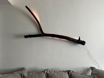 Lampada a parete artigianale -“Branch led”