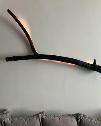 Lampada a parete artigianale -“Branch led”