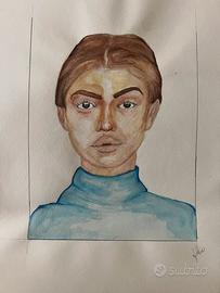 Disegno con acquerello su carta
