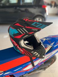Casco oneal rosso/blu