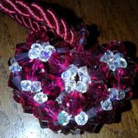 Collana perline in vetro sfaccettato e swarovski