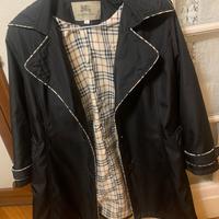 Trench nero per donna Burberry con cintura