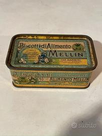 Scatola di biscotti Mellin con prezzo