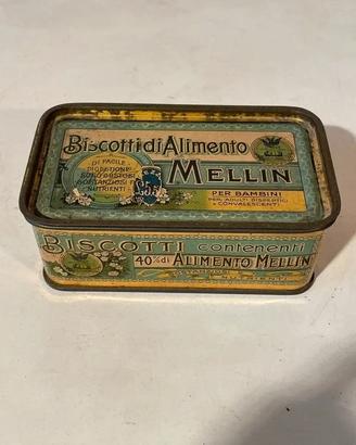 Scatola di biscotti Mellin con prezzo