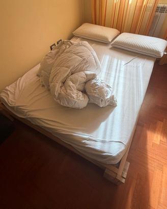 LETTO CINIUS TOKYO LEGNO PINO GREZZO 140x200