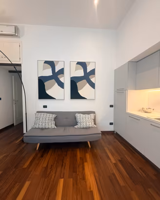 Divano grigio trasformabile in letto