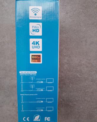 Supporto tv, antenna, decoder e tv