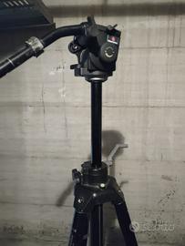 Cavalletto Manfrotto 075 alto testa video 501