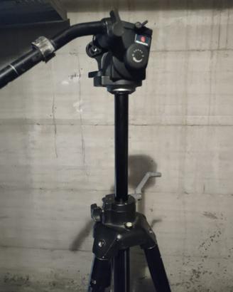 Cavalletto Manfrotto 075 alto testa video 501