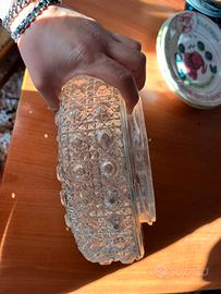 Centro tavola in vetro vintage