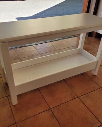 Tavolo consolle bianco legno massiccio
