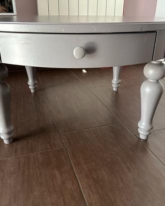 Tavolino basso rotondo IKEA, colore grigio chiaro