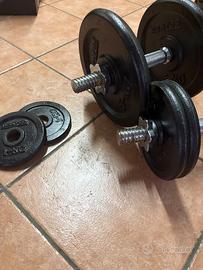 Set palestra – 2 manubri regolabili + dischi + ket