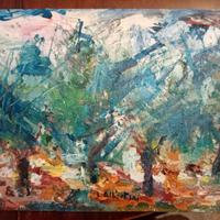 Quadro di luciano albertini Alberi Blu