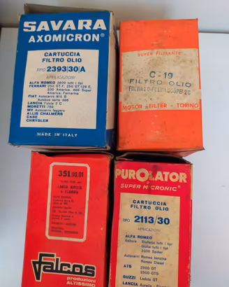 filtri olio Alfa Lancia Ferrari 