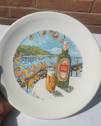 Stella Artois birra piatto pubblicitario vintage