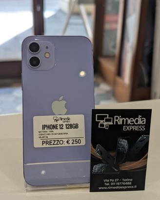 iPhone 12 128GB viola usato garanzia 