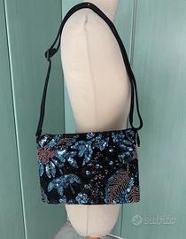 Borsa nera donna con paillettes