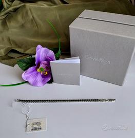 Bracciale tennis Calvin Klein acciaio zirconi neri