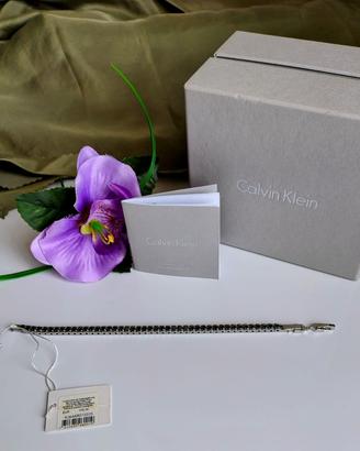 Bracciale tennis Calvin Klein acciaio zirconi neri